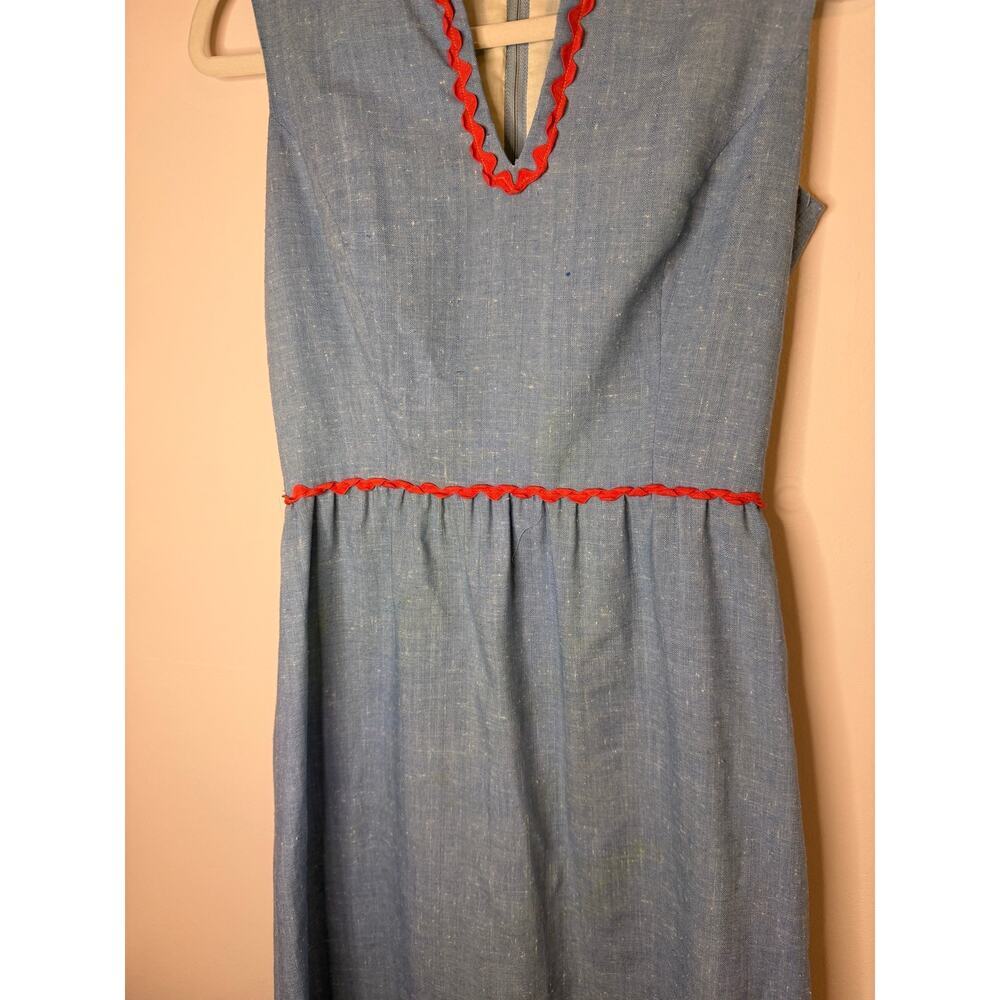 VTG 70s Elfriede for Mitch Robert Whimsical Cottagecore Appliqué Maxi Dress Sz 8 - Picture 6 of 9